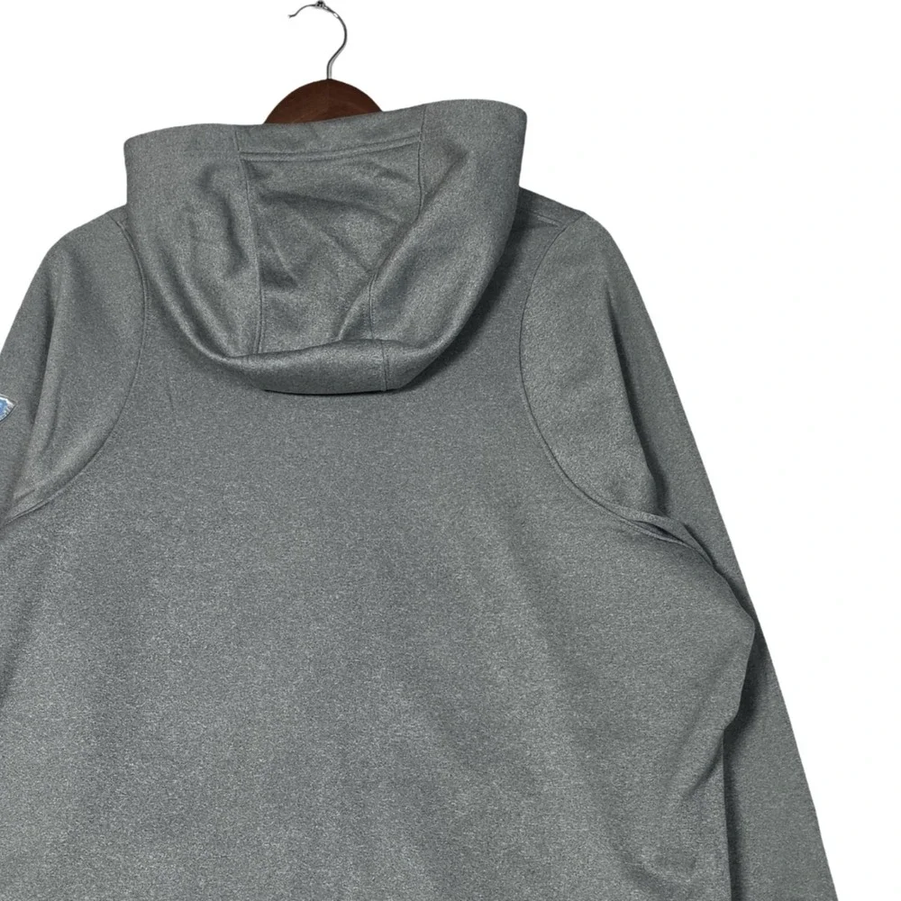 Jordan Therma-Fit UNC Tar Heels Carolina Basketball Pullover Hoodie Mens XL Grey